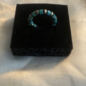 Turquoise Bead Stretch Ring from Chaco Canyon Trading New